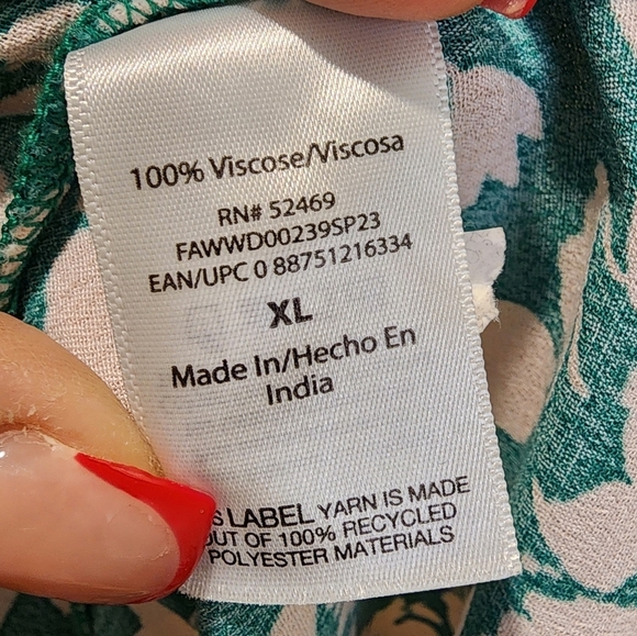 Free Asambly Green Floral Strappy Midi Dress size XL NWT - Picture 5 of 12